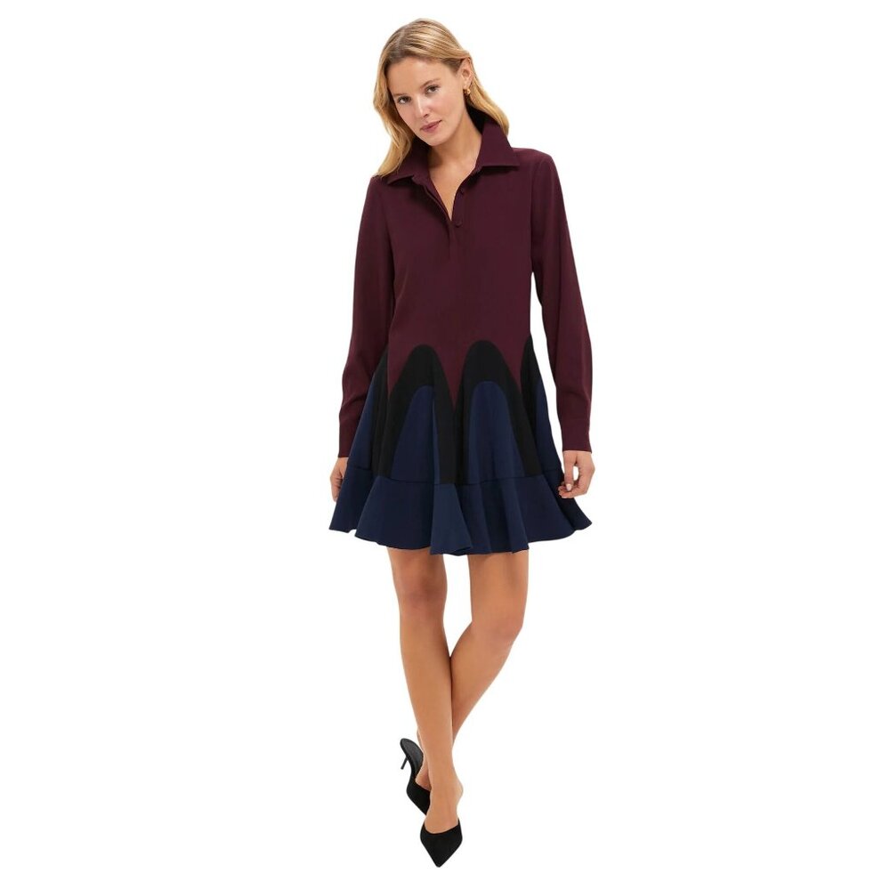Tuckernuck Flounce Nadia Dress in Winetasting Medium New Womens